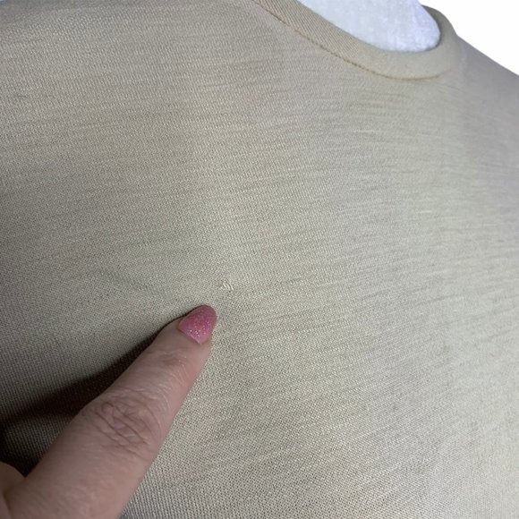 Vintage 50s Beige Knit Wool Skirt & Top Set 36PE - Picture 4 of 11